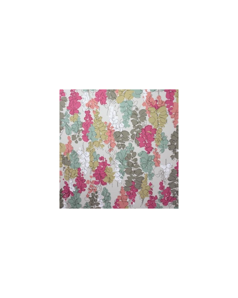 Papel Pintado Fairfield NCW4104-05_AQUA ROSE PINK - NINA CAMPBELL