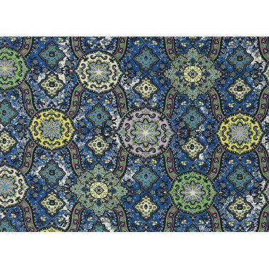 Tela FCL030-04 WILD PALMS - COBALT CHRISTIAN LACROIX