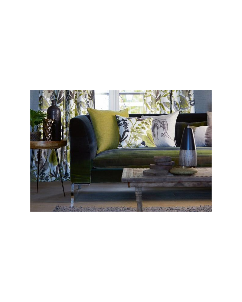 Tela HAMV131507-amizilia velvet-stone mustard elephant Harlequin