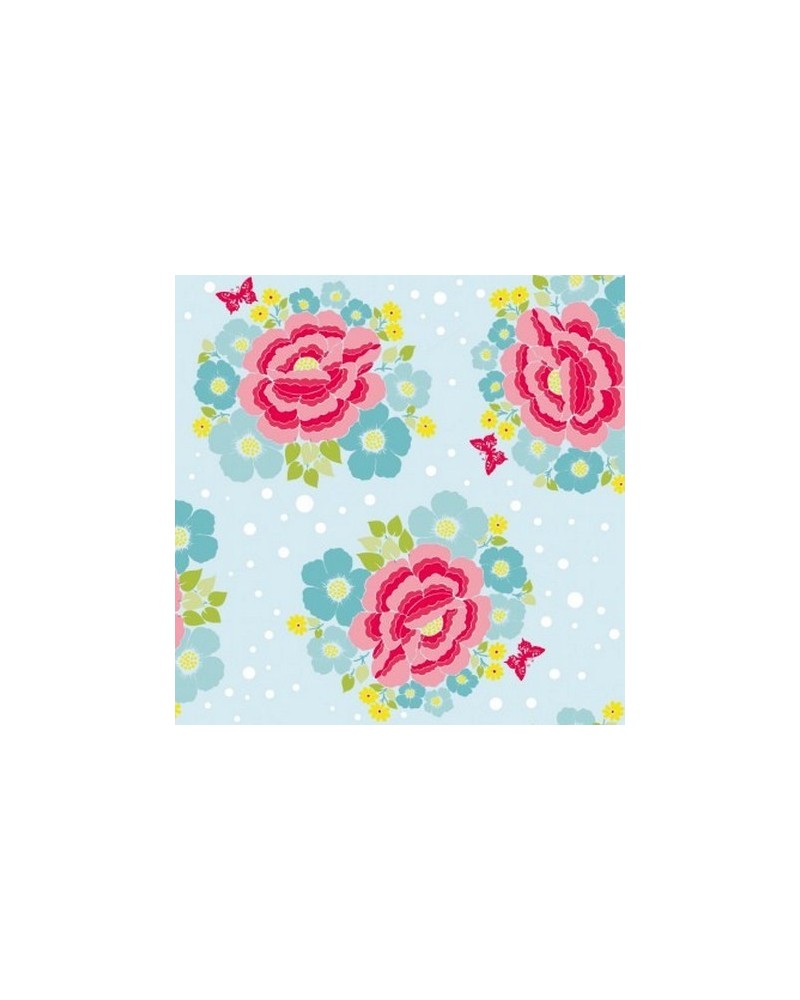 Papel Pintado Big Rose Blue 2000100 - COORDONNE Papel Pintado Big Rose Blue 2000100 - COORDONNE