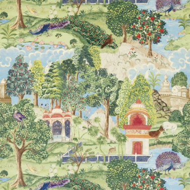 Tela ZJAI321686-green coral-peacock garden ZOFFANY