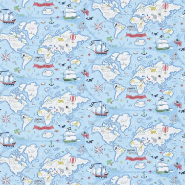 Papel Pintado TREASURE MAP DLIT214038-sea blue - Sanderson