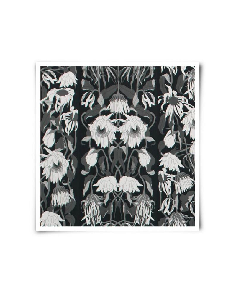 Papel Pintado JOB-06 WITHERED FLOWERS BLACK - NLXL