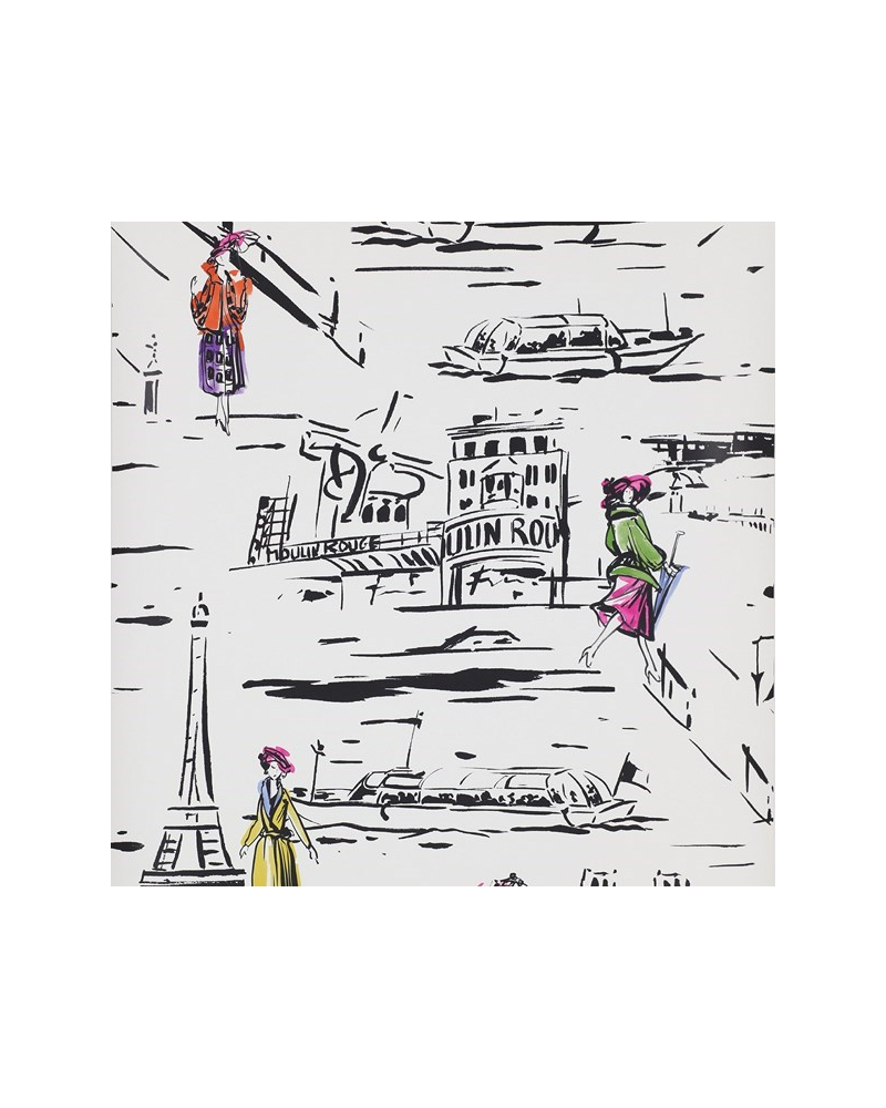 Papel Pintado La Parisienne 03083-01 Noir et Blanc - MANUEL CANOVAS