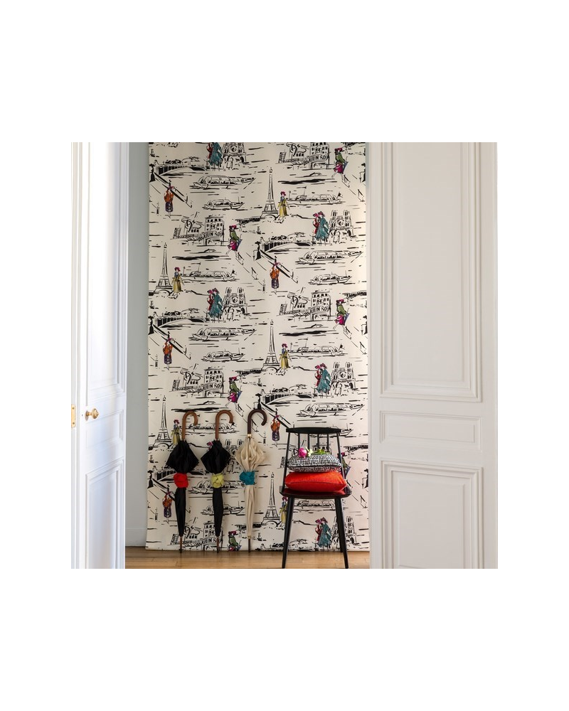 Papel Pintado La Parisienne 03083-01 Noir et Blanc - MANUEL CANOVAS