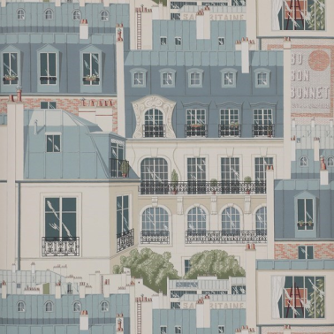 Papel Pintado Les Toits de Paris 03082-01 Vert de Gris - MANUEL CANOVAS