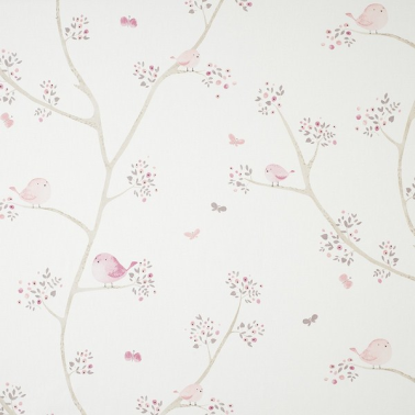 Tela MWS80024418 OISEAUX ROSE Casadeco