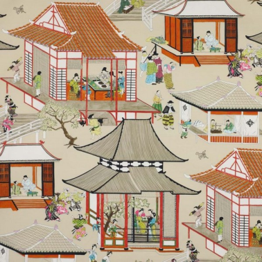 Tela 04805-01 MADAME BUTTERFLY ROUGE DE CHINE MANUEL CANOVAS