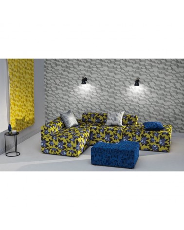 WK800-01 CUBIC-BUMPS-WALLCOVERING-STEEL