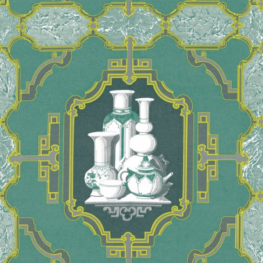 Papel Pintado GDW-5445-003 Porcelanas Esmeralda - GASTON Y DANIELA