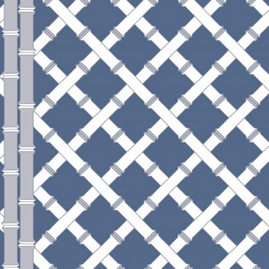 Papel Pintado GDW-5455-004 Trellsi Azul-Blanco - GASTON Y DANIELA