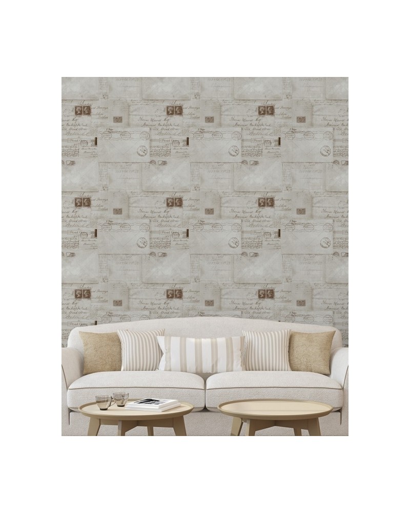 Papel Pintado VINTAGE LETTERS NEUTRAL WP20018 - MIND THE GAP