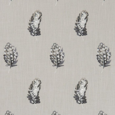 Tela F1082-02 PLUMIS CHARCOAL LINEN CLARKE & CLARKE