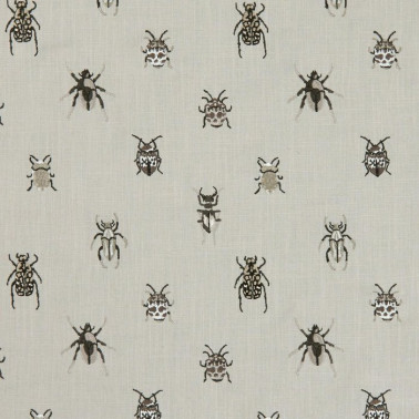 Tela F1095-01 BEETLE CHARCOAL NATURAL CLARKE & CLARKE