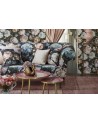 Tela F1088-01 FLORETTA BLUSH CHARCOAL CLARKE & CLARKE
