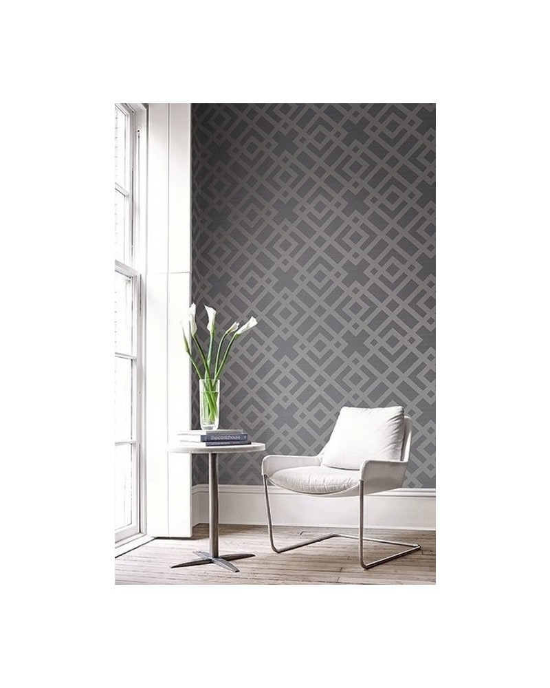Papel Pintado OY31703 GRASSCLOTH LATTICE - WALLQUEST