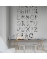 Papel Pintado R13193-4 ABC FOR THE SWEDISH BEE BLACK - REBEL WALLS