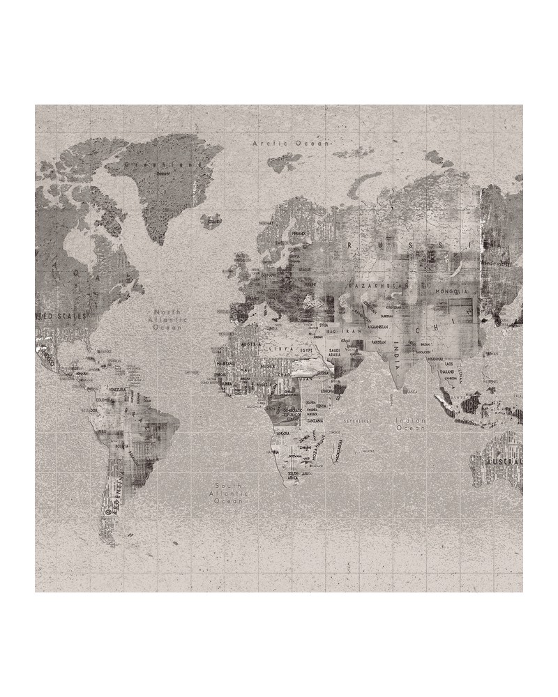 6500108 NEWSPAPER MAP BLACK