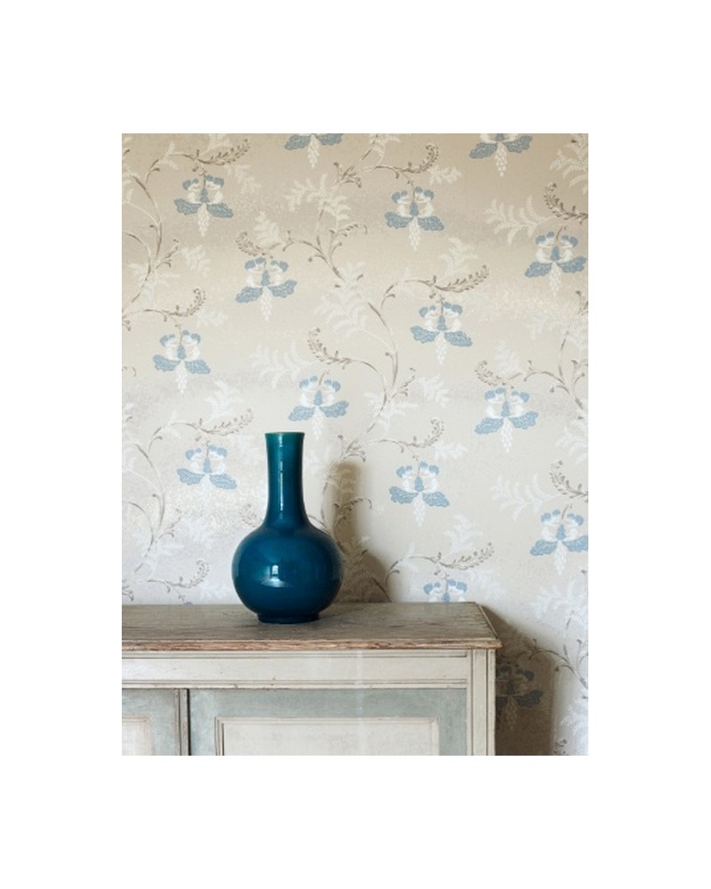 Papel Pintado CFW7127-01 BELLFLOWER Old Blue - COLEFAX AND FOWLER