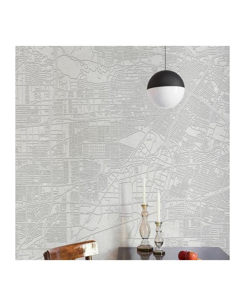 Papel Pintado 6800302 URBAN MAP WHITE - COORDONNE