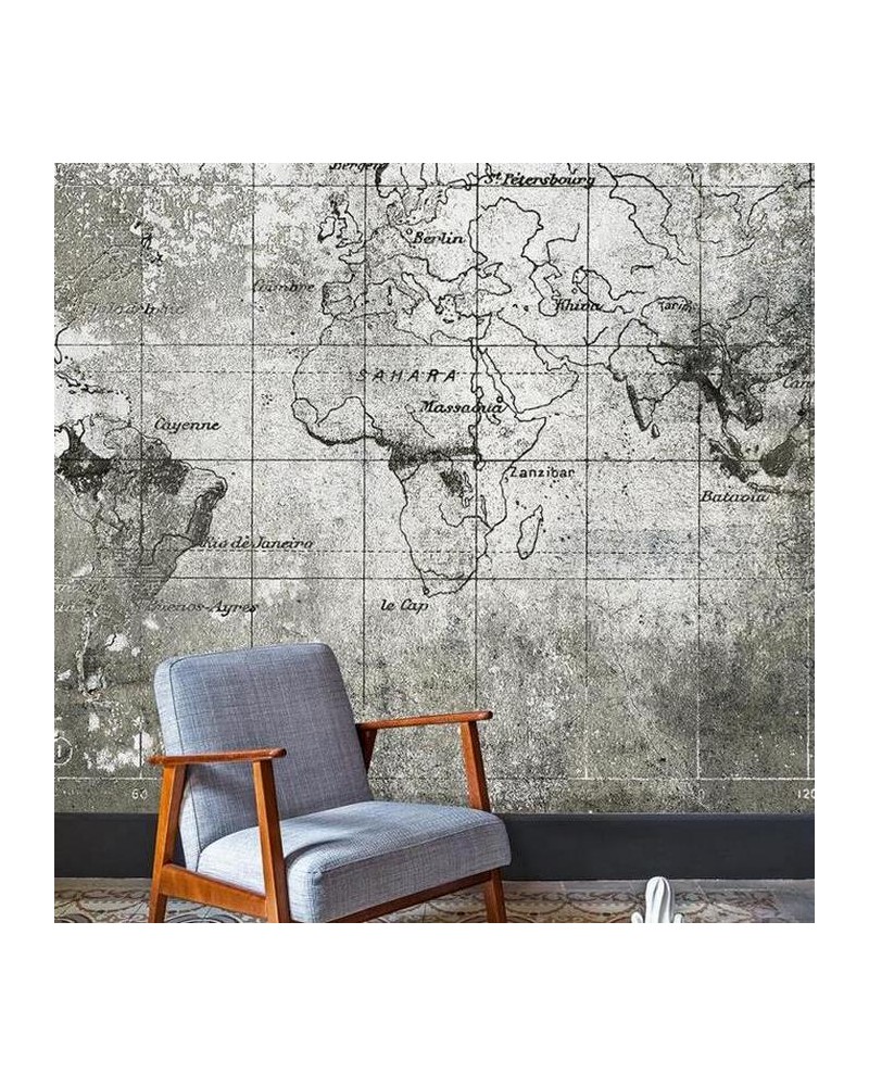 Papel Pintado 6800305 OLD MAP BLUE - COORDONNE