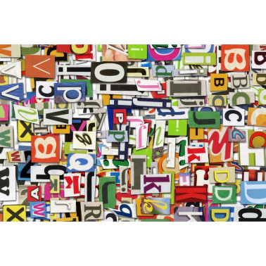 Papel Pintado R10481 Magazine Letters - REBEL WALLS