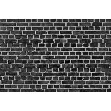 Papel Pintado R10962 Brick Wall, black - REBEL WALLS