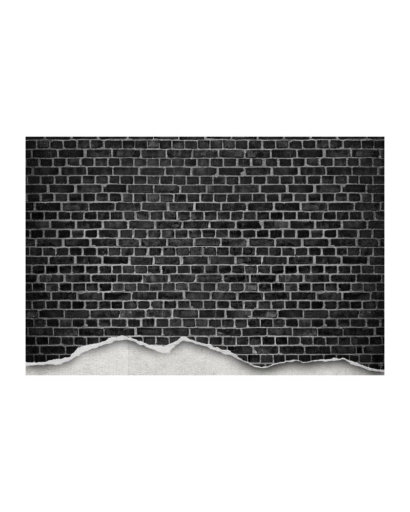 R12222 Well-Worn Brick Wall, black