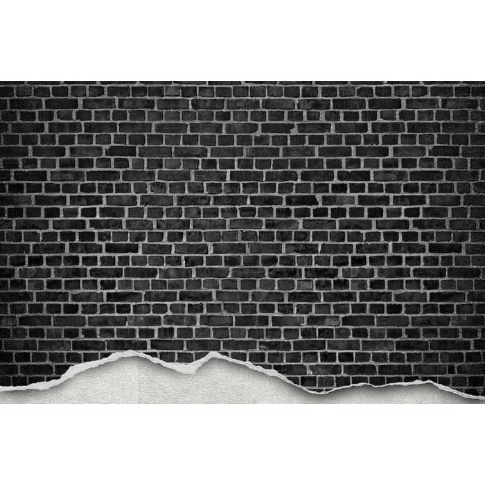 R12222 Well-Worn Brick Wall, black