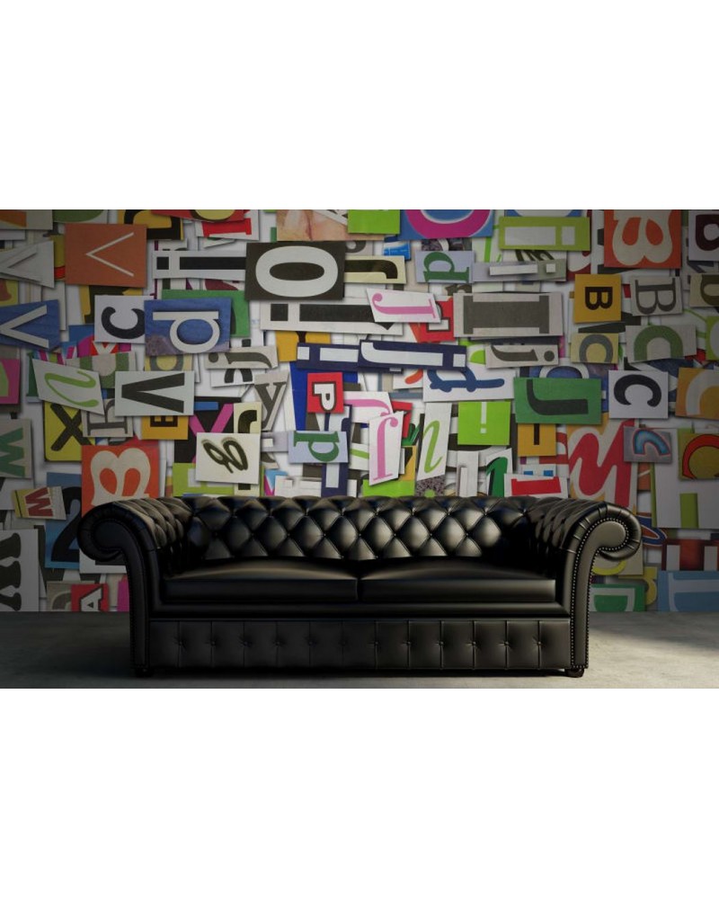 Papel Pintado R10481 Magazine Letters - REBEL WALLS