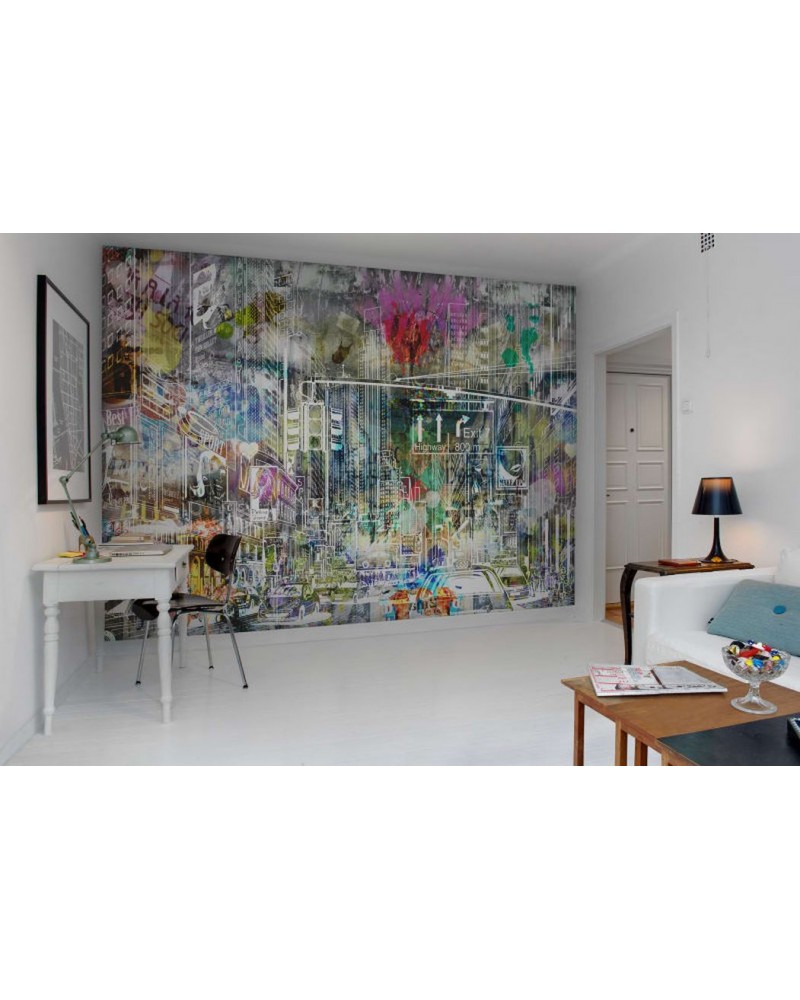 Papel Pintado R10623 Cartoon City, graffiti - REBEL WALLS