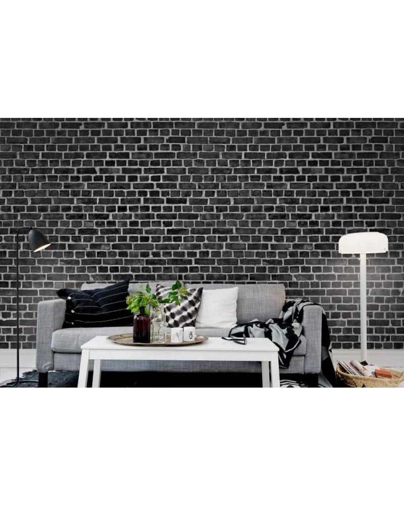 R10962 Brick Wall, black