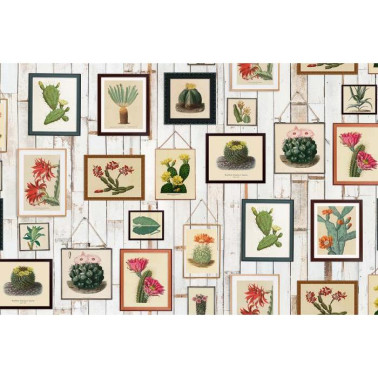 Papel Pintado R15321 Cactus Wall Art - REBEL WALLS
