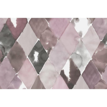 Papel Pintado R15571 Big Harlequin, Plum - REBEL WALLS