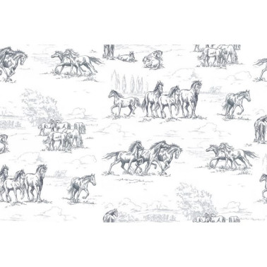 Papel Pintado R15591 Horse Herd - REBEL WALLS