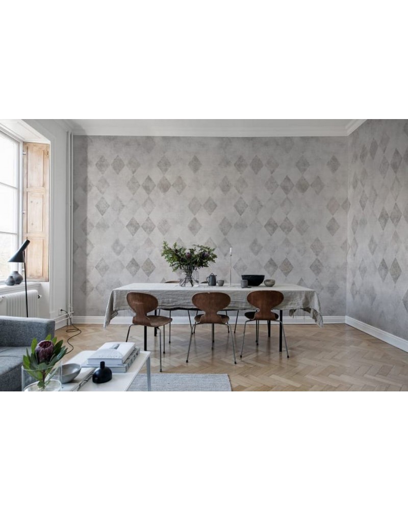 Papel Pintado R11412 Painted Diamonds, Sand - REBEL WALLS