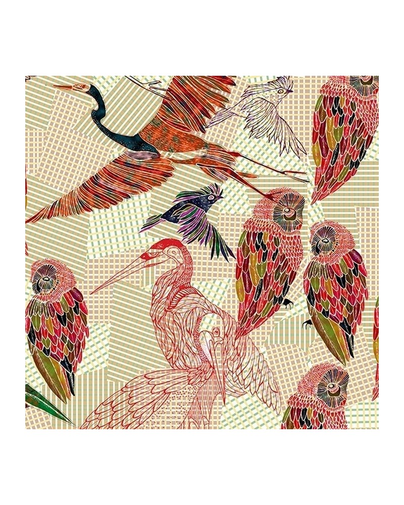 Papel Pintado PENCIL BIRDS WDPB1601 - WALL AND DECO Papel Pintado PENCIL BIRDS WDPB1601 - WALL AND DECO