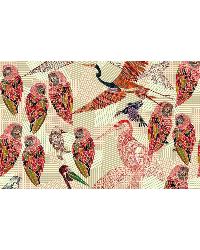 Papel Pintado PENCIL BIRDS WDPB1601 - WALL AND DECO