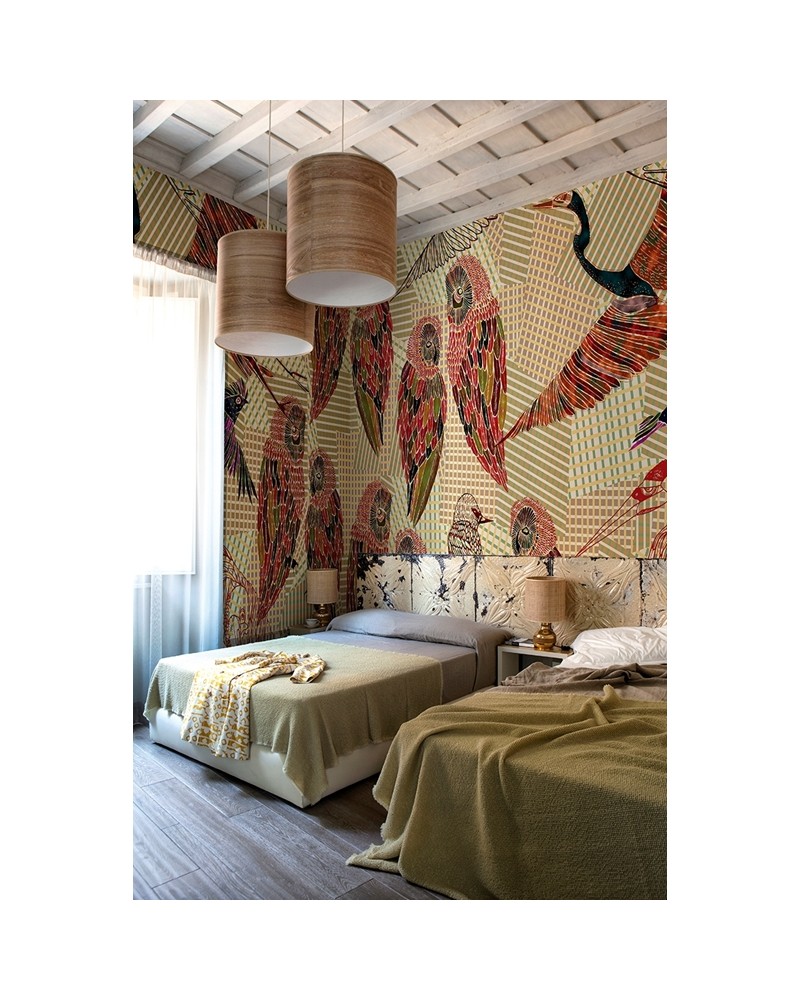 Papel Pintado PENCIL BIRDS WDPB1601 - WALL AND DECO