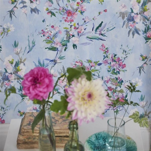 Papel Pintado PDG1024/03 FAIENCE SILVER - Designers Guild
