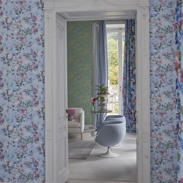 Papel Pintado PDG1024/03 FAIENCE SILVER - Designers Guild