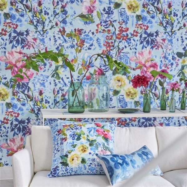Papel Pintado PDG1028/01 MAJOLICA CORNFLOWER - Designers Guild