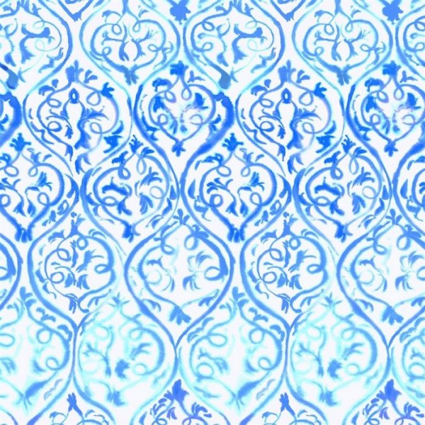 Papel Pintado PDG1029/01 ARABESQUE COBALT - Designers Guild