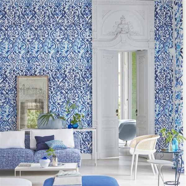 Papel Pintado PDG1029/01 ARABESQUE COBALT - Designers Guild
