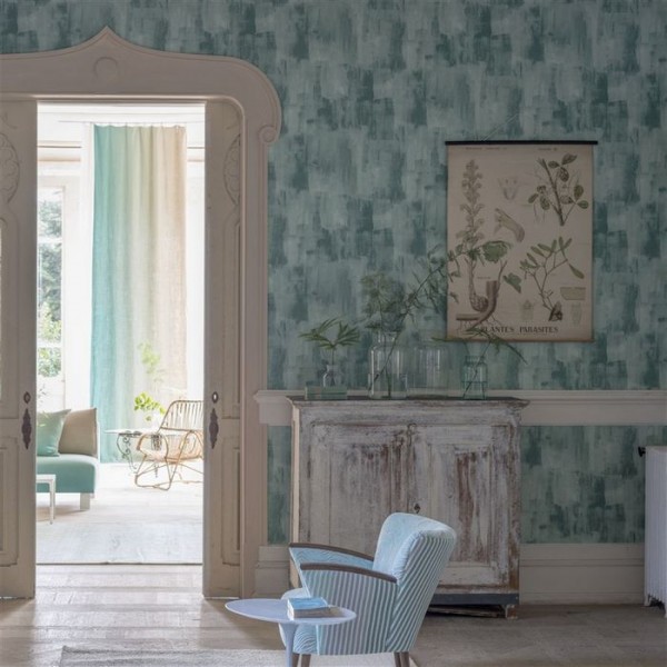 Papel Pintado PDG653/07 MARMORINO - TEAL - Designers Guild