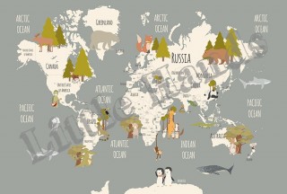 Animals World Map III