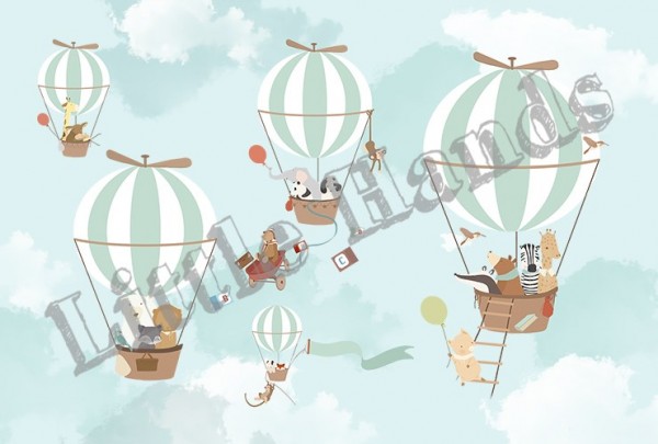 Papel Pintado Balloon Ride V - LITTLE HANDS