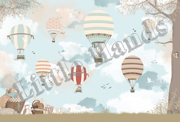 Papel Pintado Balloon Ride VII - LITTLE HANDS