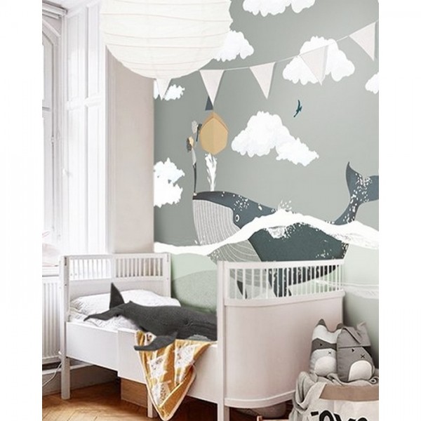 Papel Pintado Whales II - LITTLE HANDS