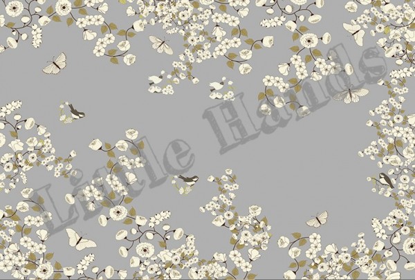 Papel Pintado White Flowers - LITTLE HANDS
